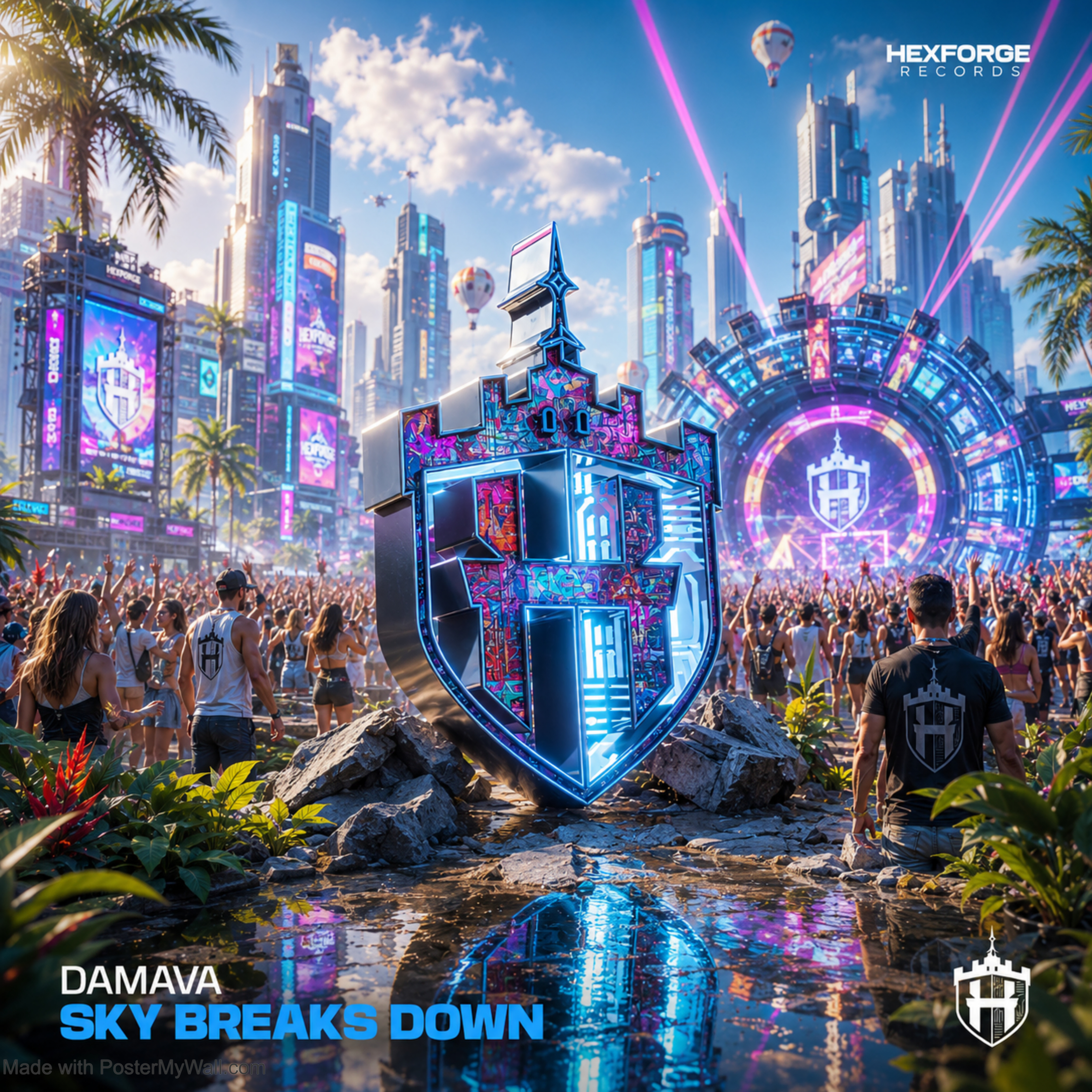 Capa de Sky Breaks Down, de DAMAVA
